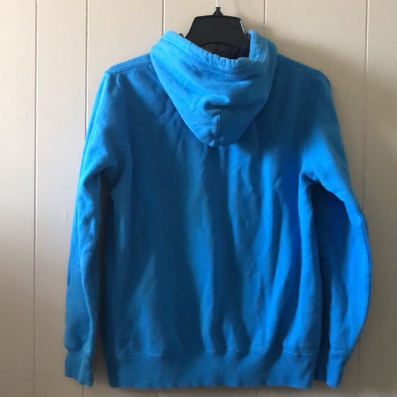 Blue Nike Embroidered Logo Graphic Hoodie Sweatshirt - Picture 2 of 3